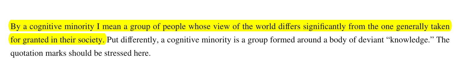 正文论“cognitive minority”处（电子书无固定版心页码） 书影