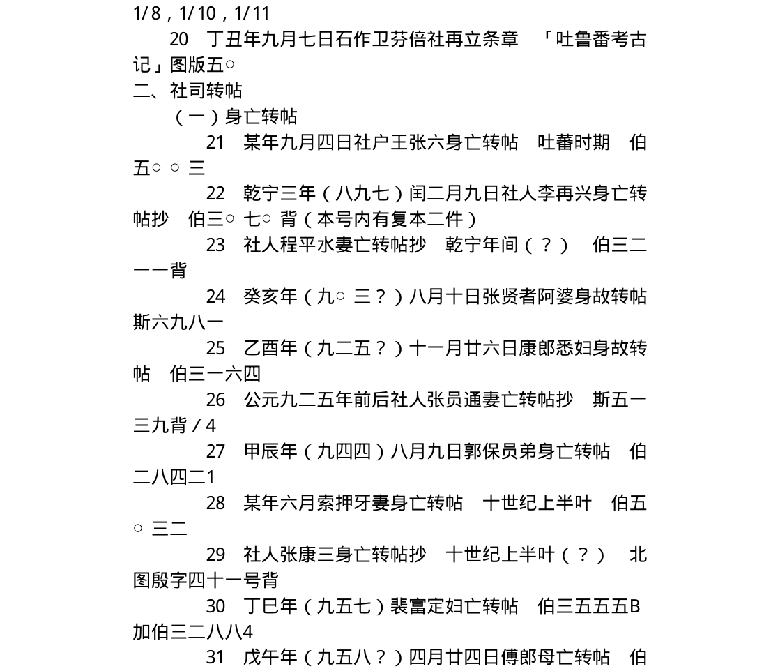 书末目录 书影