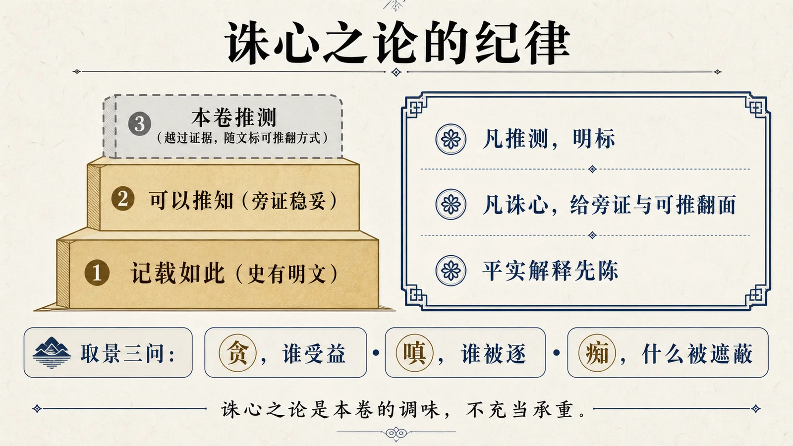 诛心之论的纪律：三级措辞与取景三问
