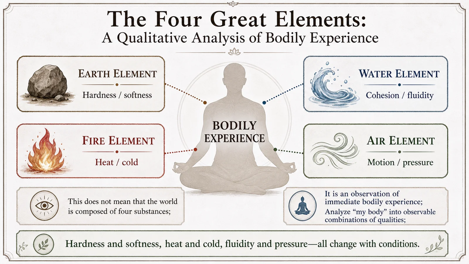 The four great elements: a qualitative analysis of bodily experience