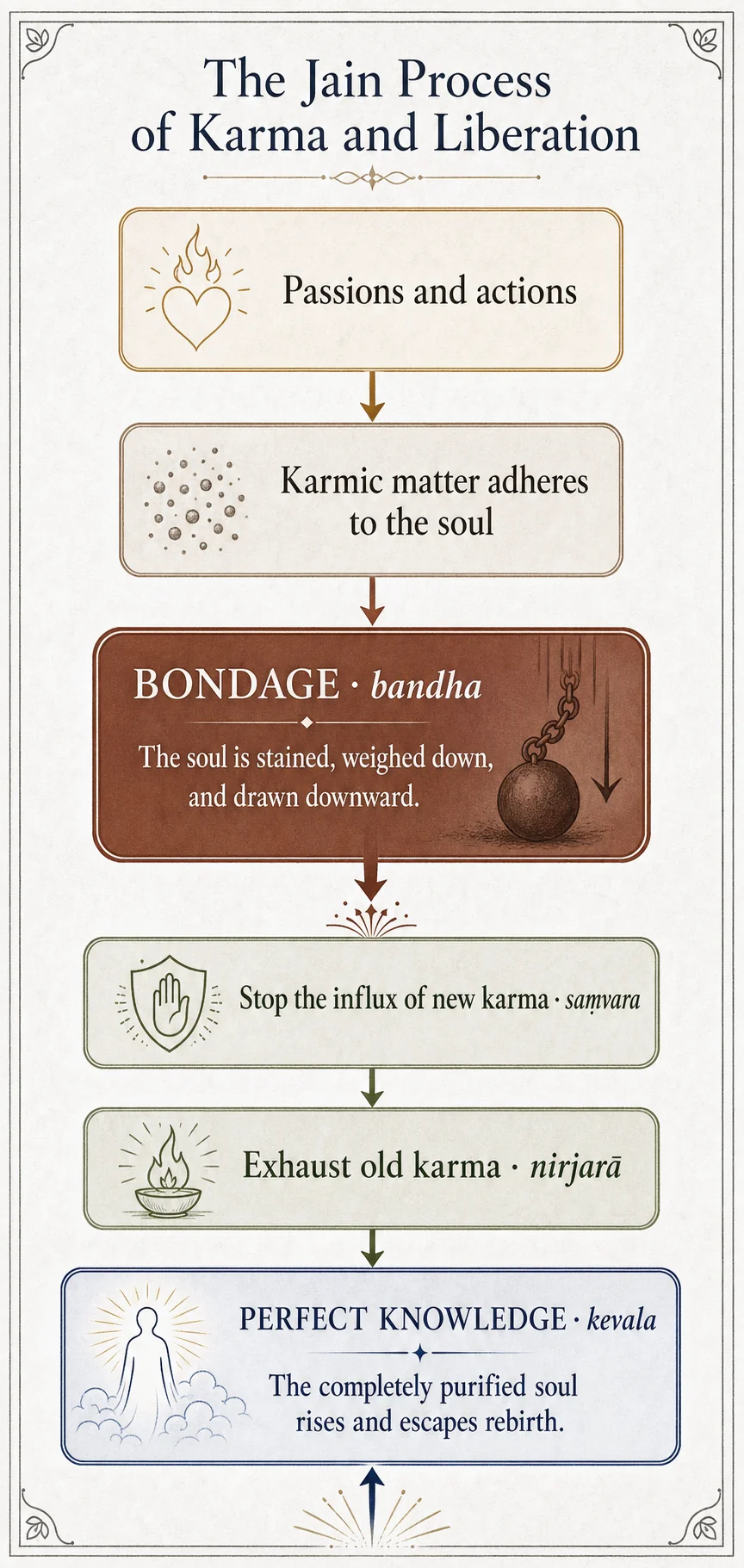 The Jain process of karma and liberation
