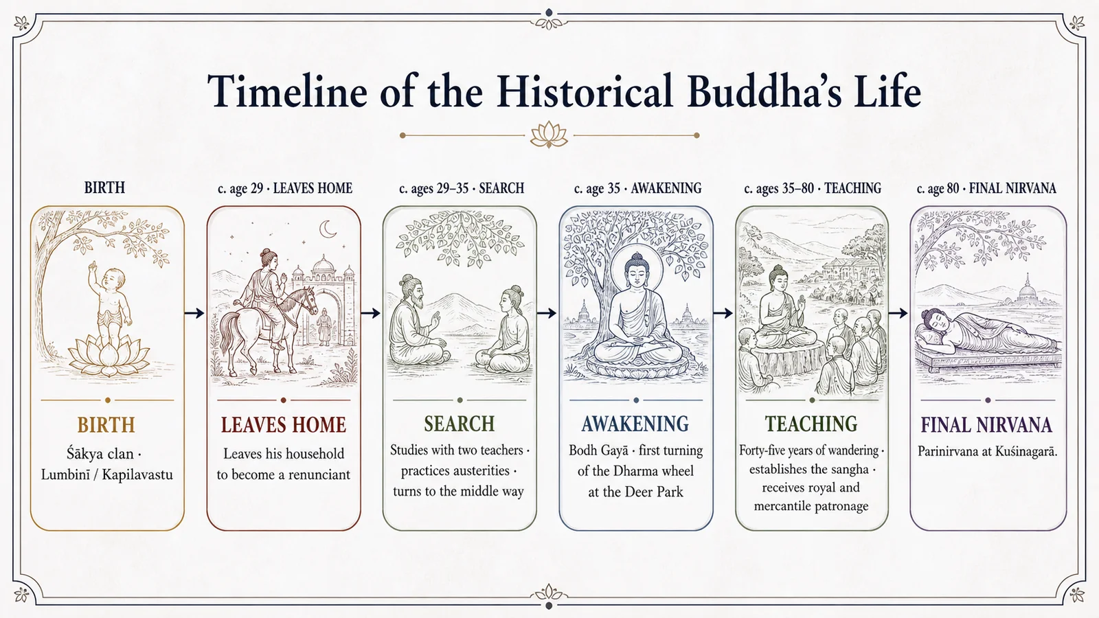 Timeline of the historical Buddha’s life