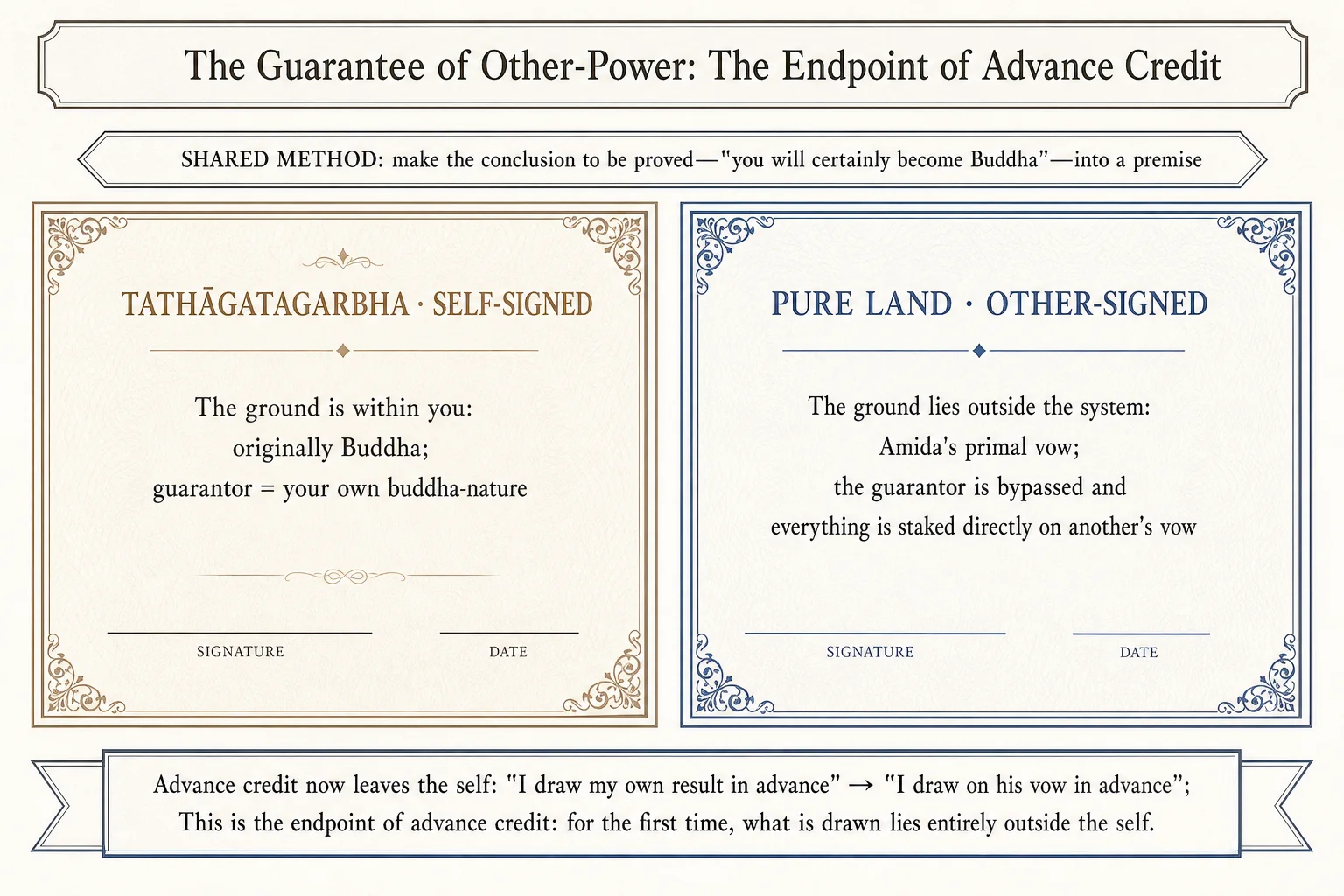 The guarantee of other-power: self-signed and signed by another