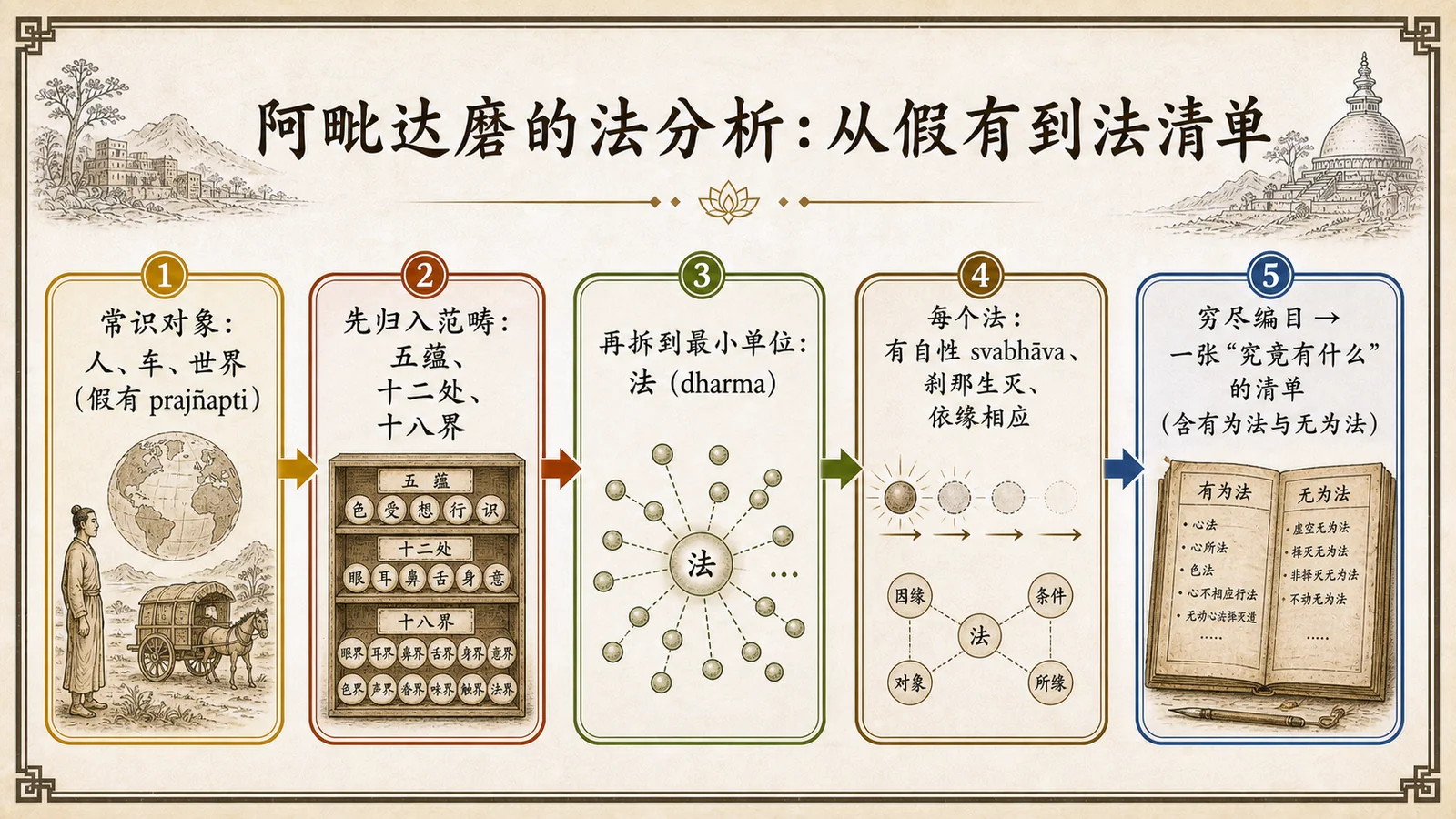 阿毗达磨的法分析:从假有到法清单