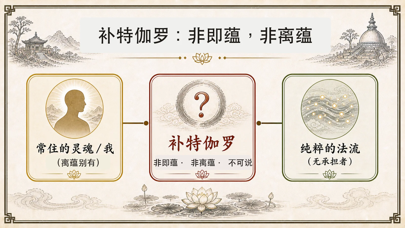 补特伽罗:非即蕴,非离蕴
