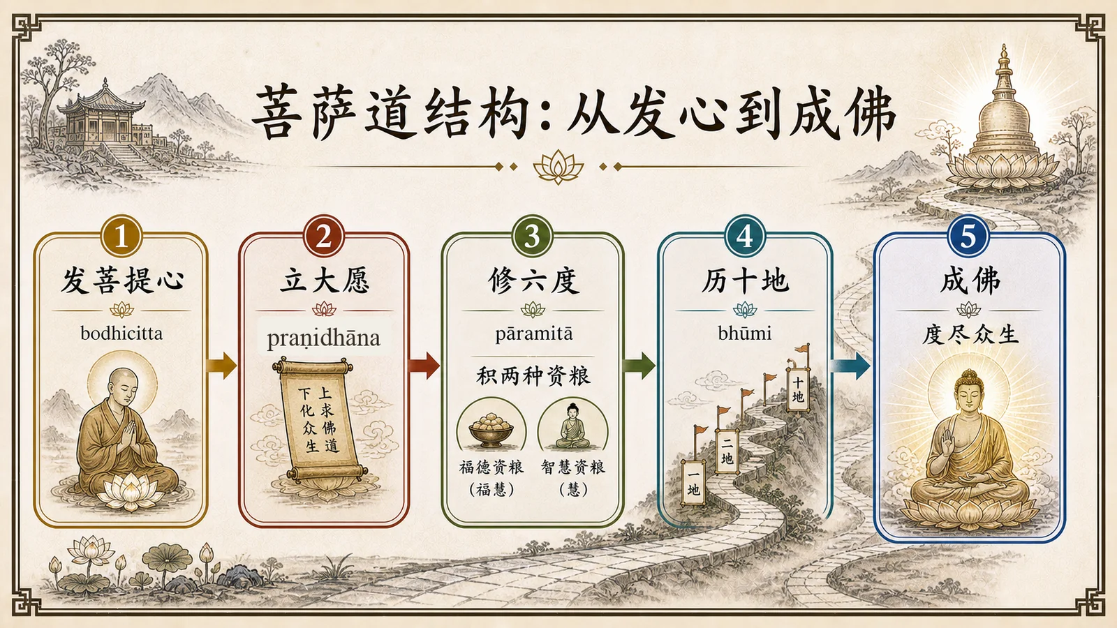 菩萨道结构:从发心到成佛