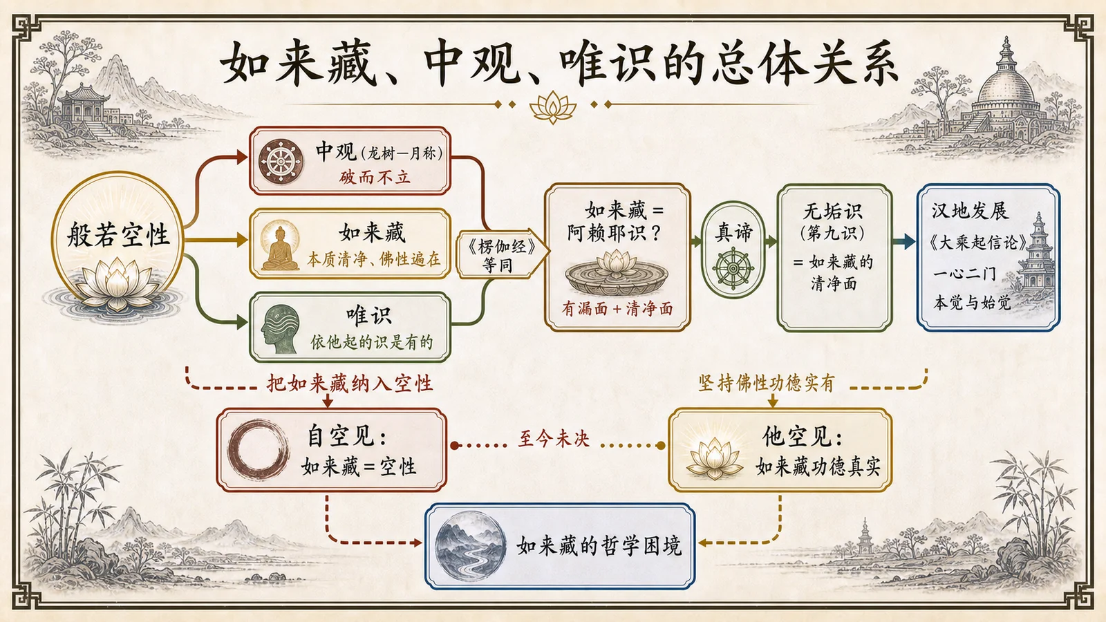 如来藏、中观、唯识的总体关系