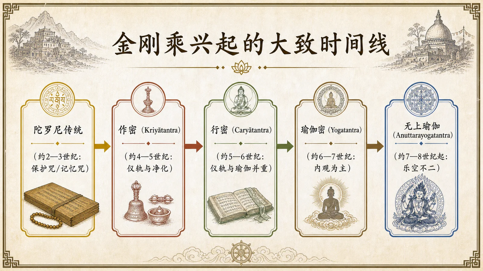 金刚乘兴起的大致时间线