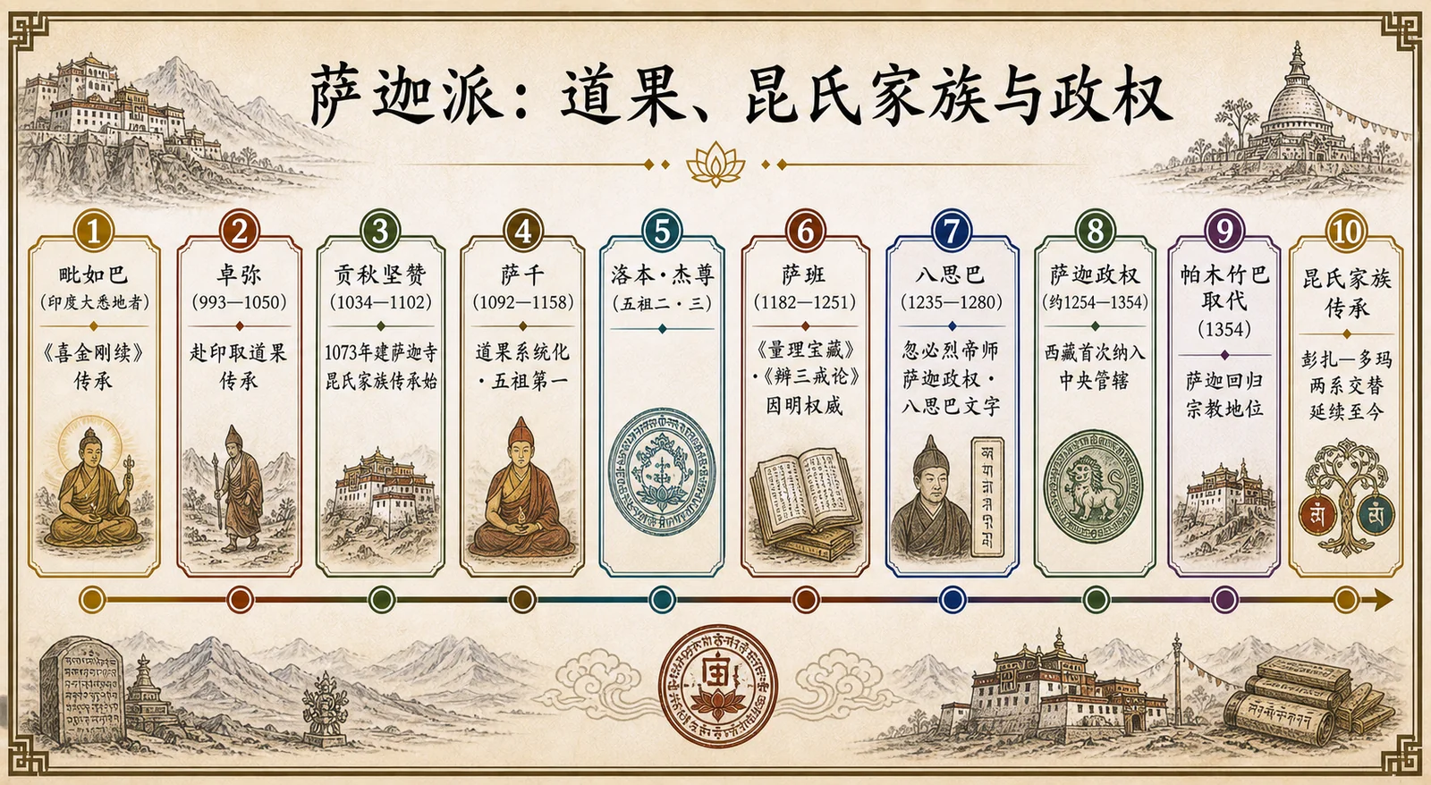 萨迦派:道果、昆氏家族与政权