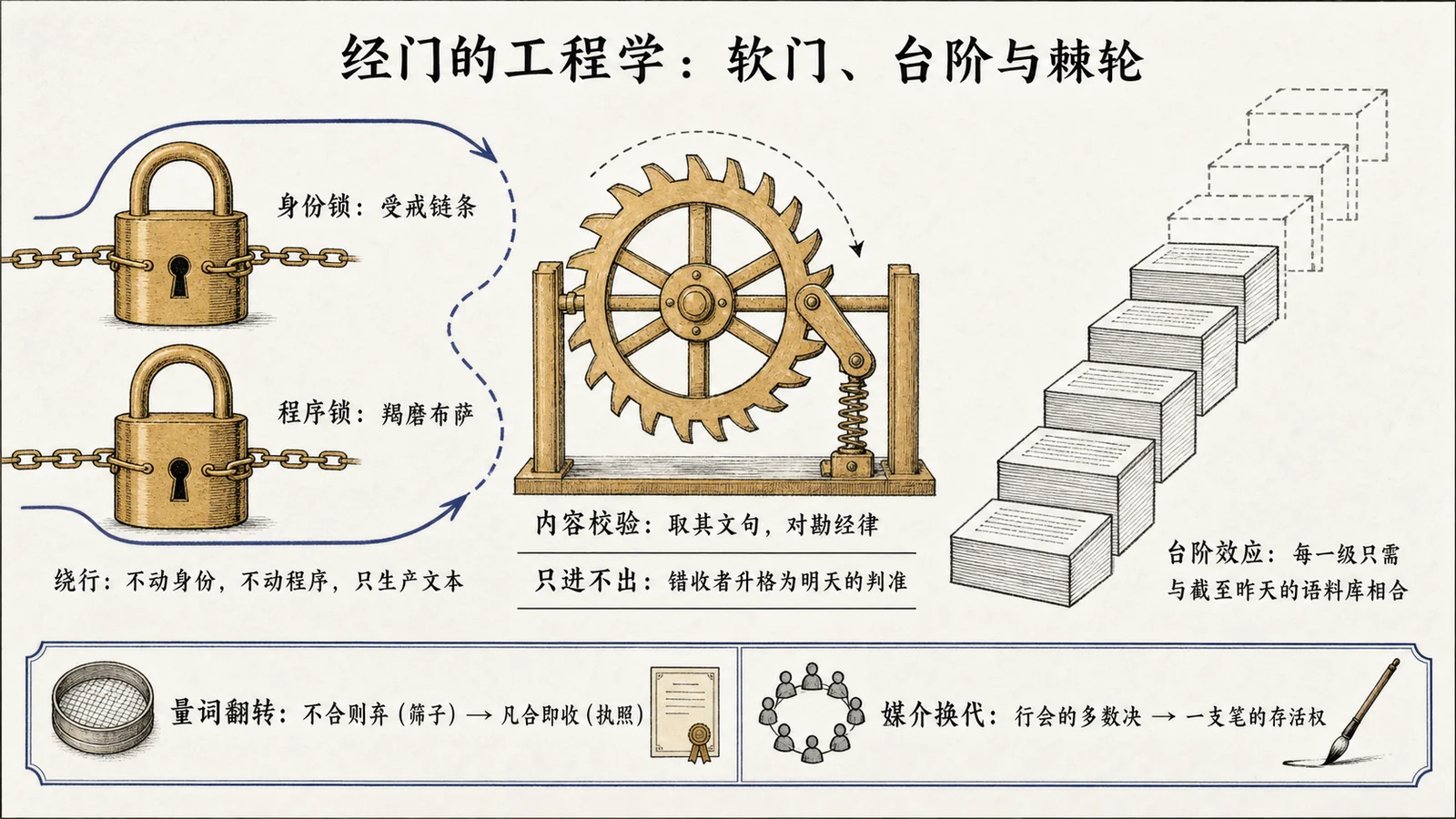 经门的工程学:软门、台阶与棘轮