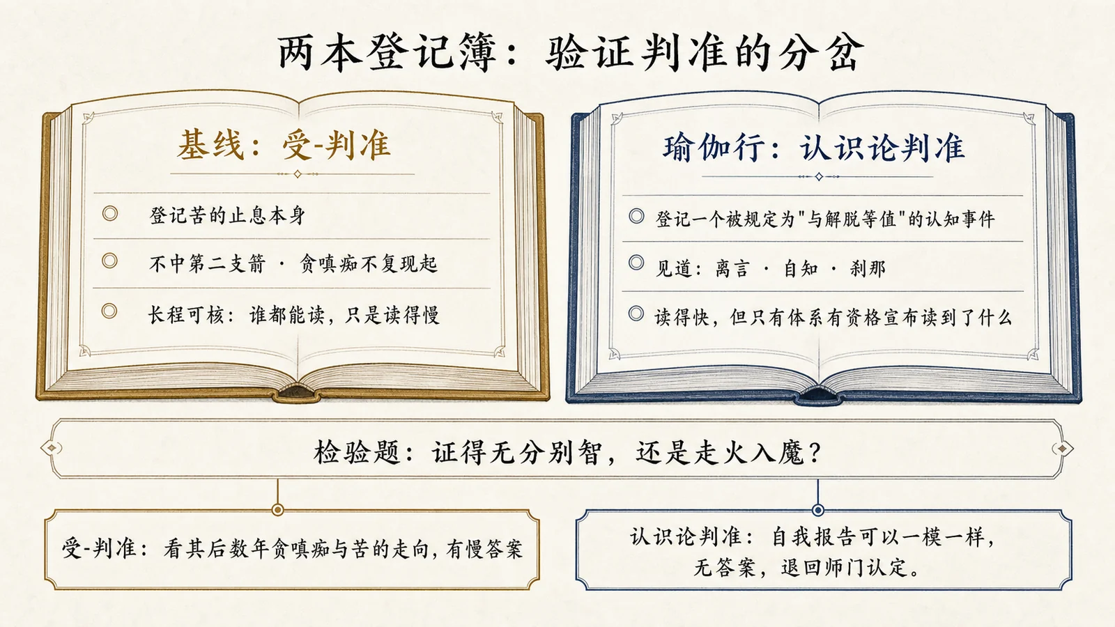 两本登记簿:验证判准的分岔