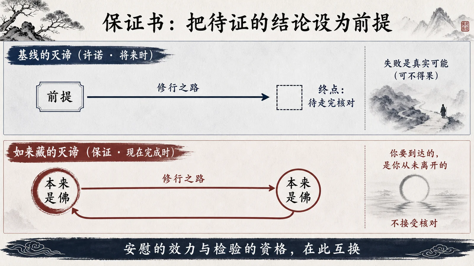 保证书:把待证的结论设为前提
